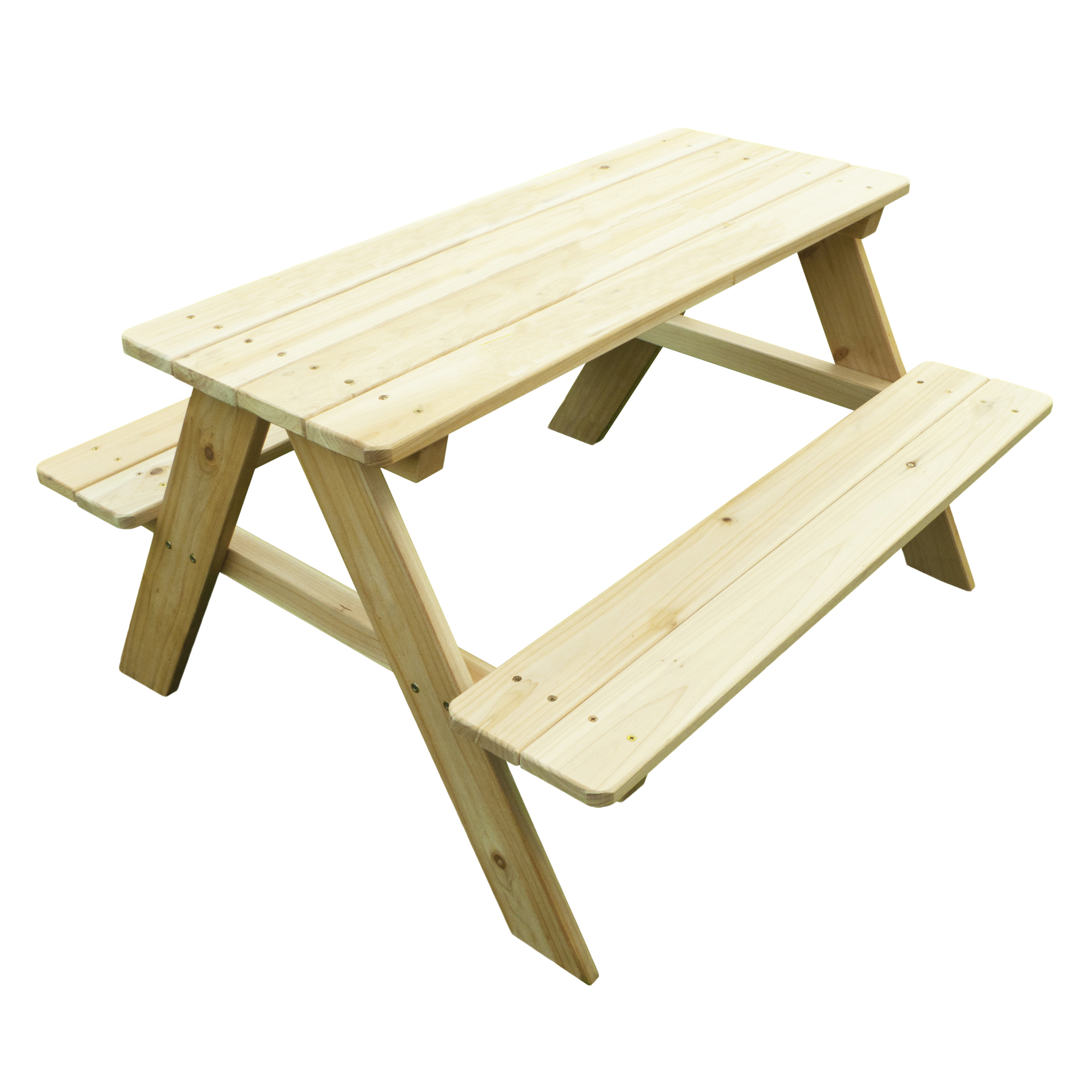 Merry Products, Wooden Kids Picnic Table, Primary Color Natural, Height 19.69 in, Model# TB0020000010